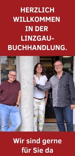 Foto mit zwei Frauen und einem Mann, Buchhändler